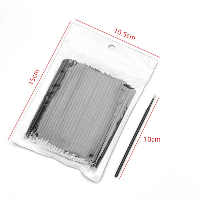 500/1000PCS Eyelash Brushes Crystal Swab Microbrushes Eyelash Extension Brush Grafting Lash Removing Applicators Makeup Tool