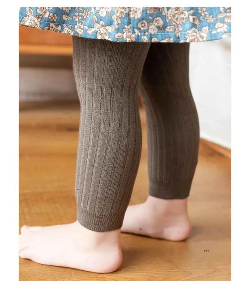 Spring Autumn Baby Boys Girls Pants Newborn Girl Leggings Tights Cotton Stretch Kids Children Knitting Trousers For 0 to 6Years