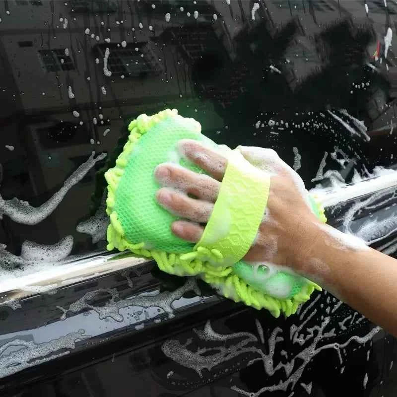 Microfiber Car Wash Sponge Glove – Scratch-Free Cleaning