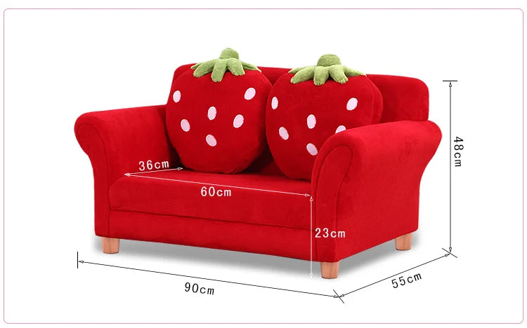 Children's Sofa Cute Cartoon Fabric Strawberry Sofa Modern Tatami Combination Baby Sofa