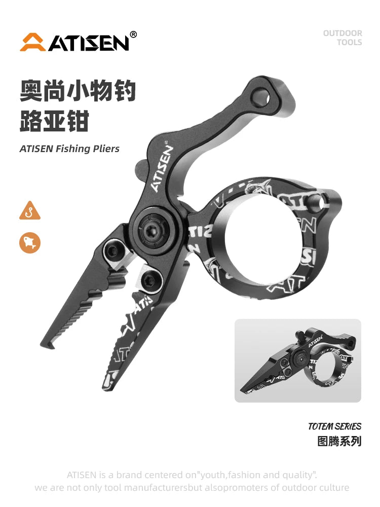 Outdoor fishing tools aluminum alloy fishing pliers sharp cutting mini easy to carry fishing tools Lure fishing pliers