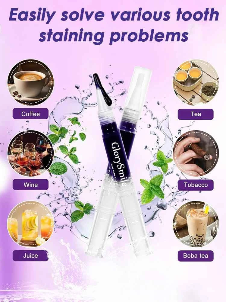 Purple Instant Teeth Whitening Pen Tartar Toothpaste Cleaning Tooth Stain No Sensitivity for a Brighter Whiter Smile Decay Care