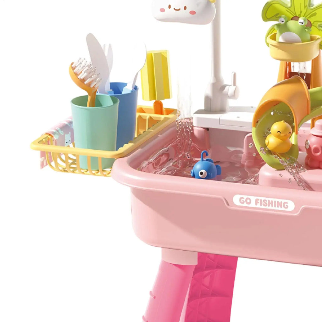 Water Table for Kids Summer Toys Play Sink with Running Water for Boys Girls Preschoolers Backyard Patio Beach Camping Daycare