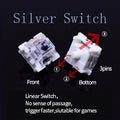 Outemu Switch for Mechanical Keyboard Black Blue Brown Red 3Pin Dustproof Linear Tactile Clicky Silent Compatible with MX Switch