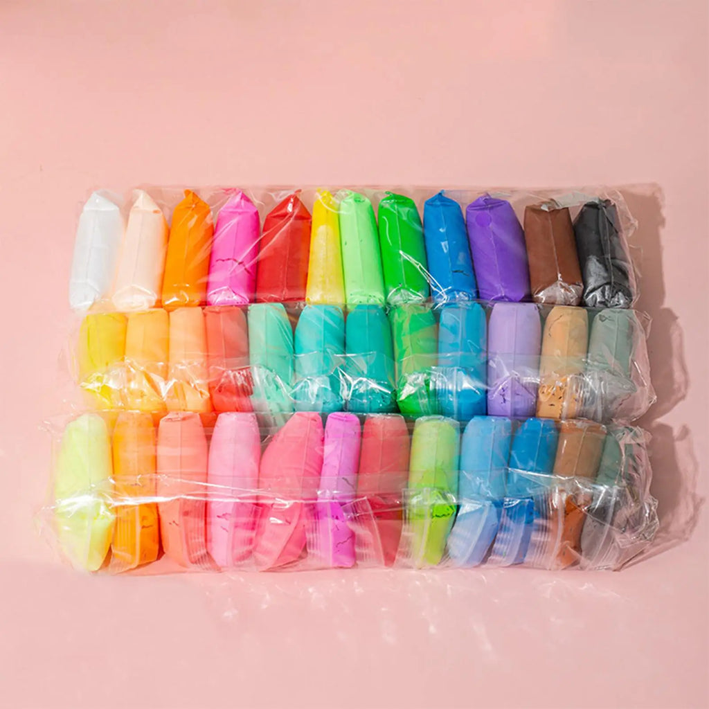 Kids Modelling Clay Set Super Light Clay Air Dry Polymer Modelling Clay Children Air Dry Clay Craft Kit For Home School Learning
