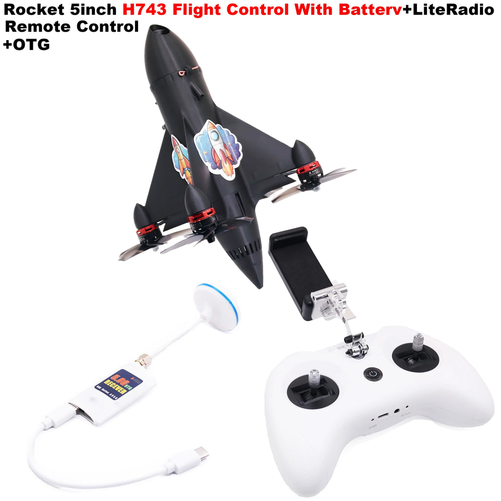 B-CUBE Rocket 5inch FPV Frame Kit Carbon Fiber Racing Drone Quadcopter Freestyle INAV Beatflight F745 H743 Flight Control