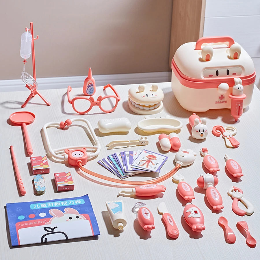 Kids Doctor Play Set – Medical Kit Toys with Stethoscope, Syringe, Dentist Tools, Educational Role Play Gift for Boys & Girls