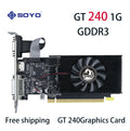 SOYO Graphics Cards NVIDIA GeForce GT 240 1G GDDR3 128bit DVI*1VGA*1 Video Card For Desktop Gaming Computer