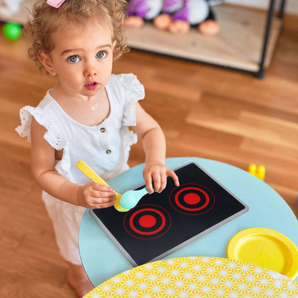 Kids Play Kitchen Appliance Realistic Induction Stove With Sound & Light Pretend Play Kitchen Toy For Toddler Operated Models