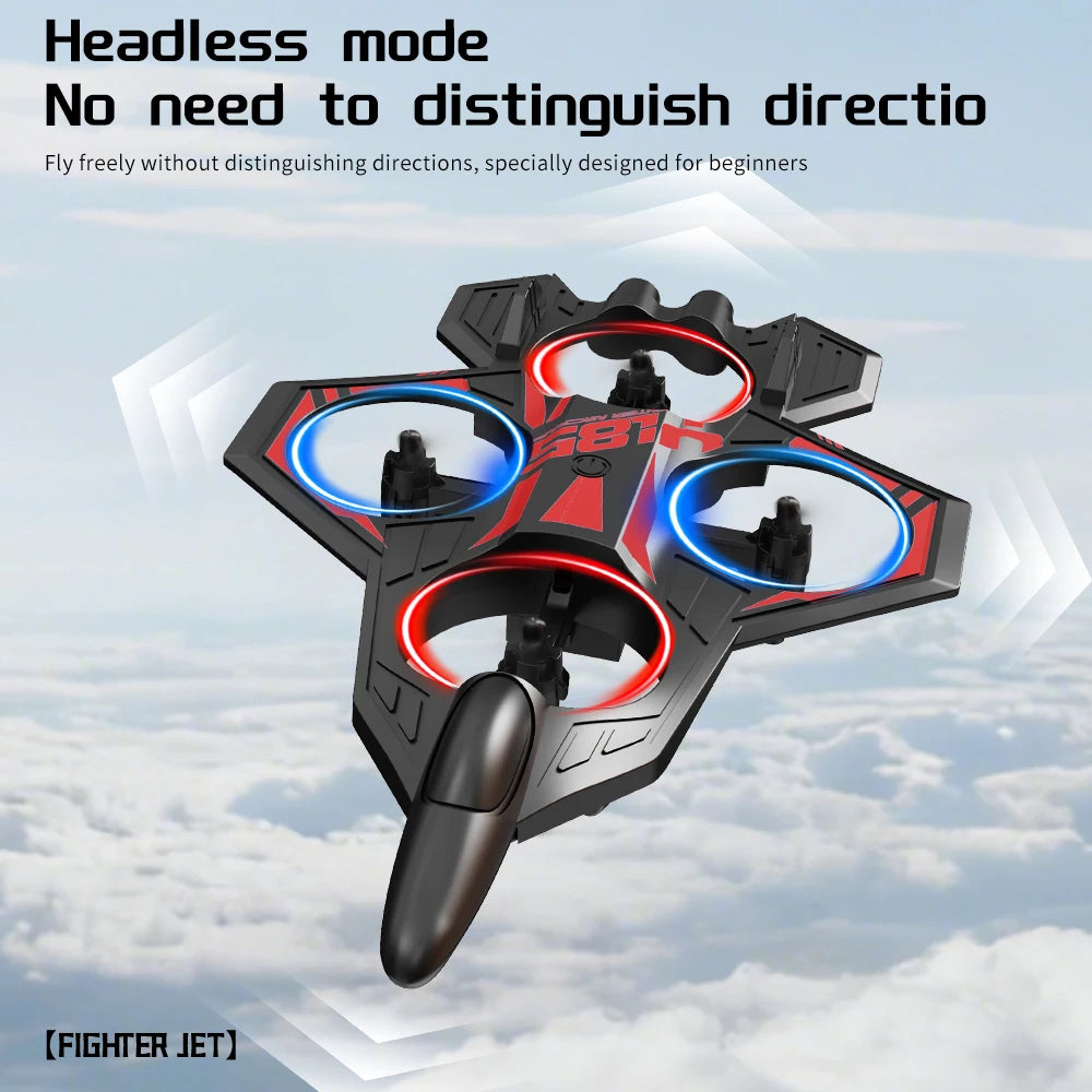YL86 RC Plane Helicopter Three speed switching Aircraft Rolling at 360 °Fighter Hover at fixed height RC Drone Toys