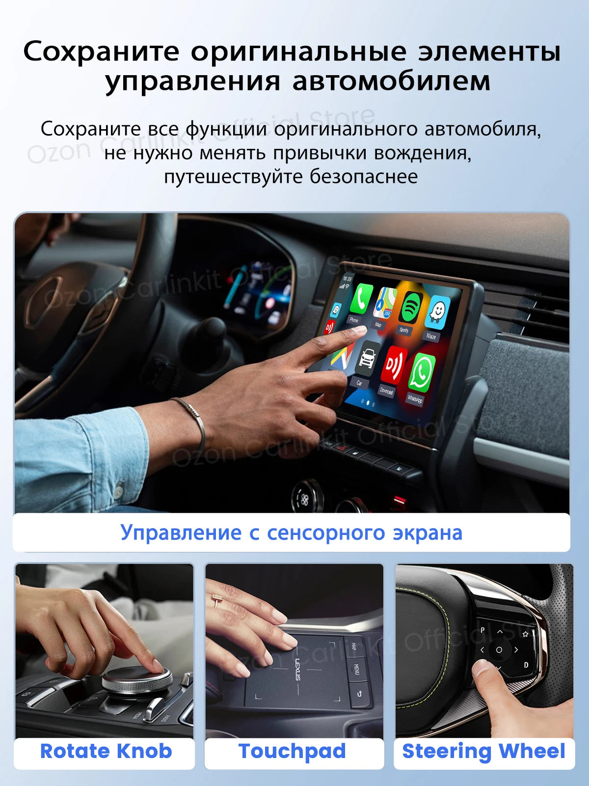 CarlinKit Baidu CarLife Adapter Wired to Wireless CarPlay Android Auto Wireless Auto CarLife to CarPlay 2in1 Auto Connect 5.8GHz