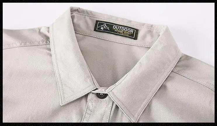 Men Multi-pockets Tooling Shirts Military Outdoor Long-sleeved Shirts High Quality Male Cotton Casual Large Size Shirts 6XL