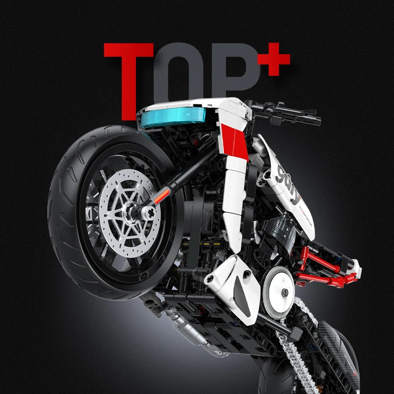 City Super Racing Motorcycle Assembled MOC Building Blocks Motorbike Model Kit Technical Toys Gifts for Boys Adult Kids 500+pcs