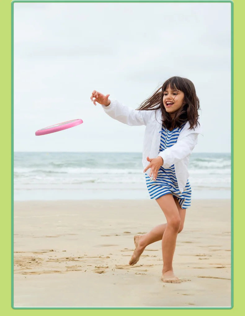 Kids Soft Rubber Frisbee Cartoon Flying Disc Safe Outdoor Sport Toy Parent-Child Game for Boys Girls Beach Backyard Family Play