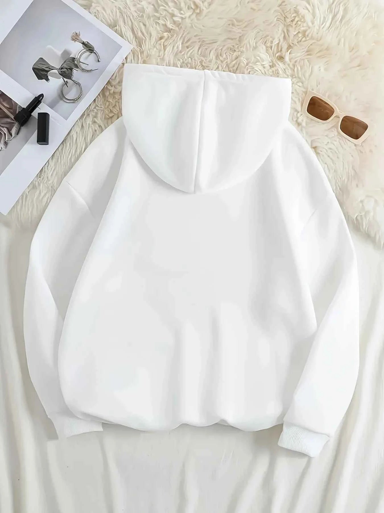 Leopard Print Cherry Letter Printed Women's Autumn Winter Round Neck Sweatshirt Casual Long Sleeved Top Hoodies Women's Clothing