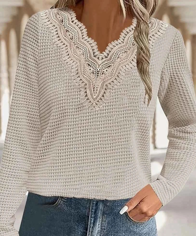 Elegant Casual Woman T-Shirt Fashion Loose T-Shirt Woman Temperament Long sleeve T-Shirt Holiday Weekend