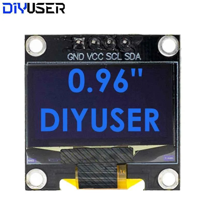 0.96 Inch OLED Display Module I2C IIC Serial White Screen 128x64 SSD1306 Driver Board Compatible with Arduino ESP32 STM32