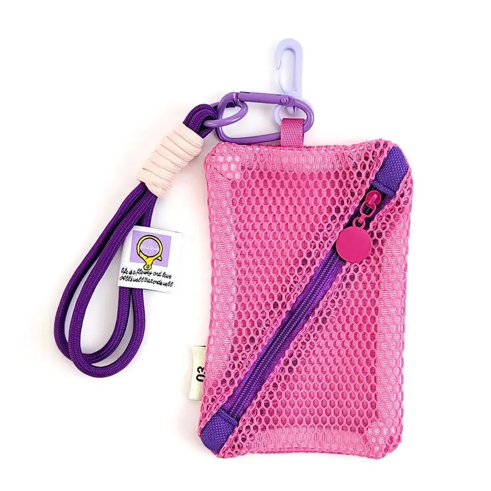 Mesh Cosmetic Bags Cute Women Small Lipstick Makeup Storage Pouch Data Line Key Earphone Organizer Case Square Toiletry Bag