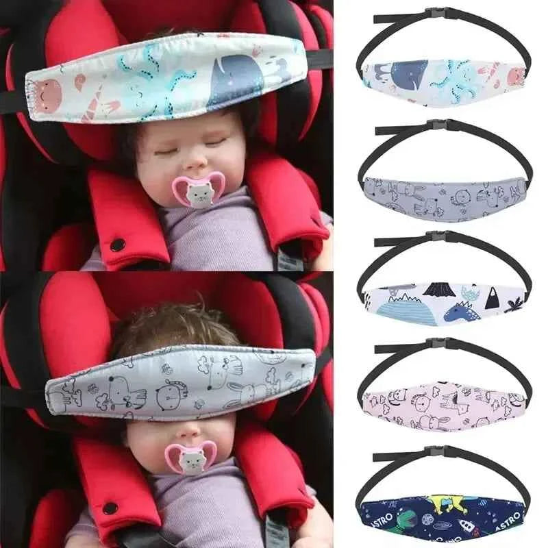 2pcs Baby Head Support Strap for Children's Car Safety Seat Headrest Headrest Sleep Eye Mask Auxiliary Strap