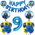 Party Tableware The Dark Hero Cartoon Boys Balloons Birthday Party Decoration Plate Cup Napkins Balloons Baby Shower Supplies