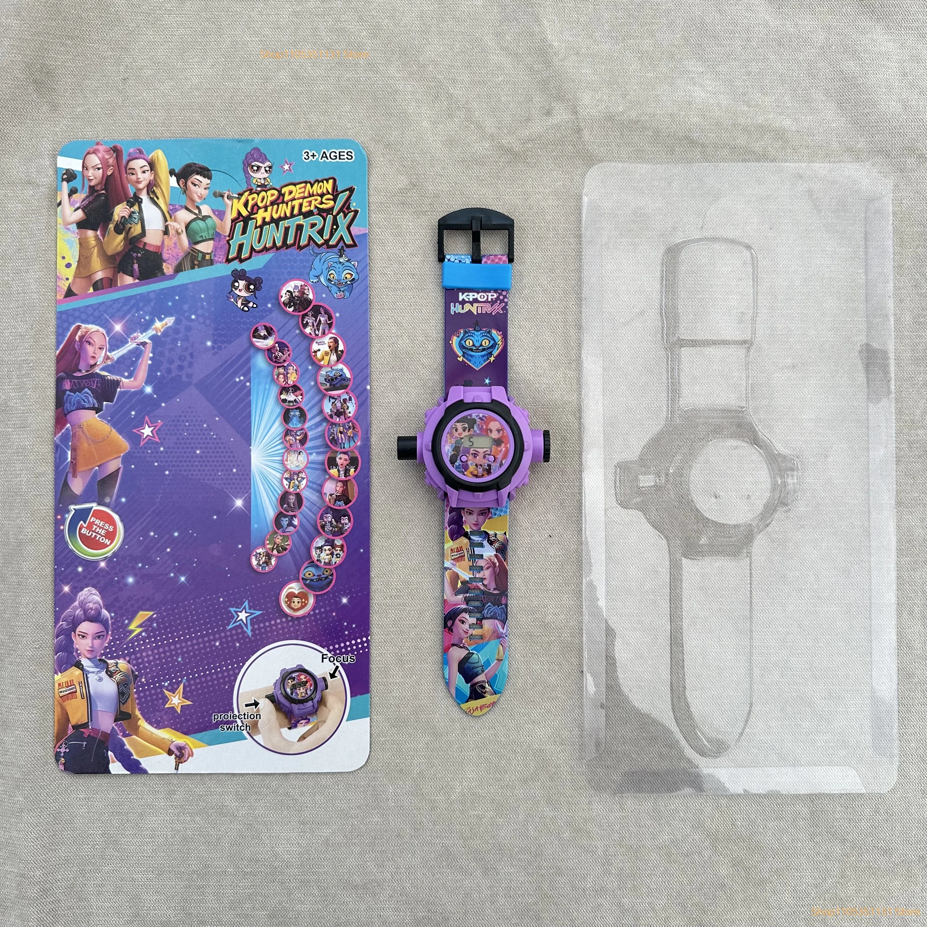 Kids Projection Watch 24 Images Cartoon Digital Electronic Wristwatch Multifunctional Toy Watch for Fans Birthday Party Favors