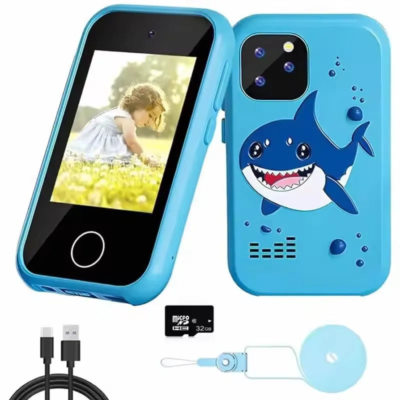 Digital Camera Kids Smart Phone MP3 Player Camera Toys Toys for Girls Touchscreen Unicorn Baby Mobile Educational Boys Age 3-8