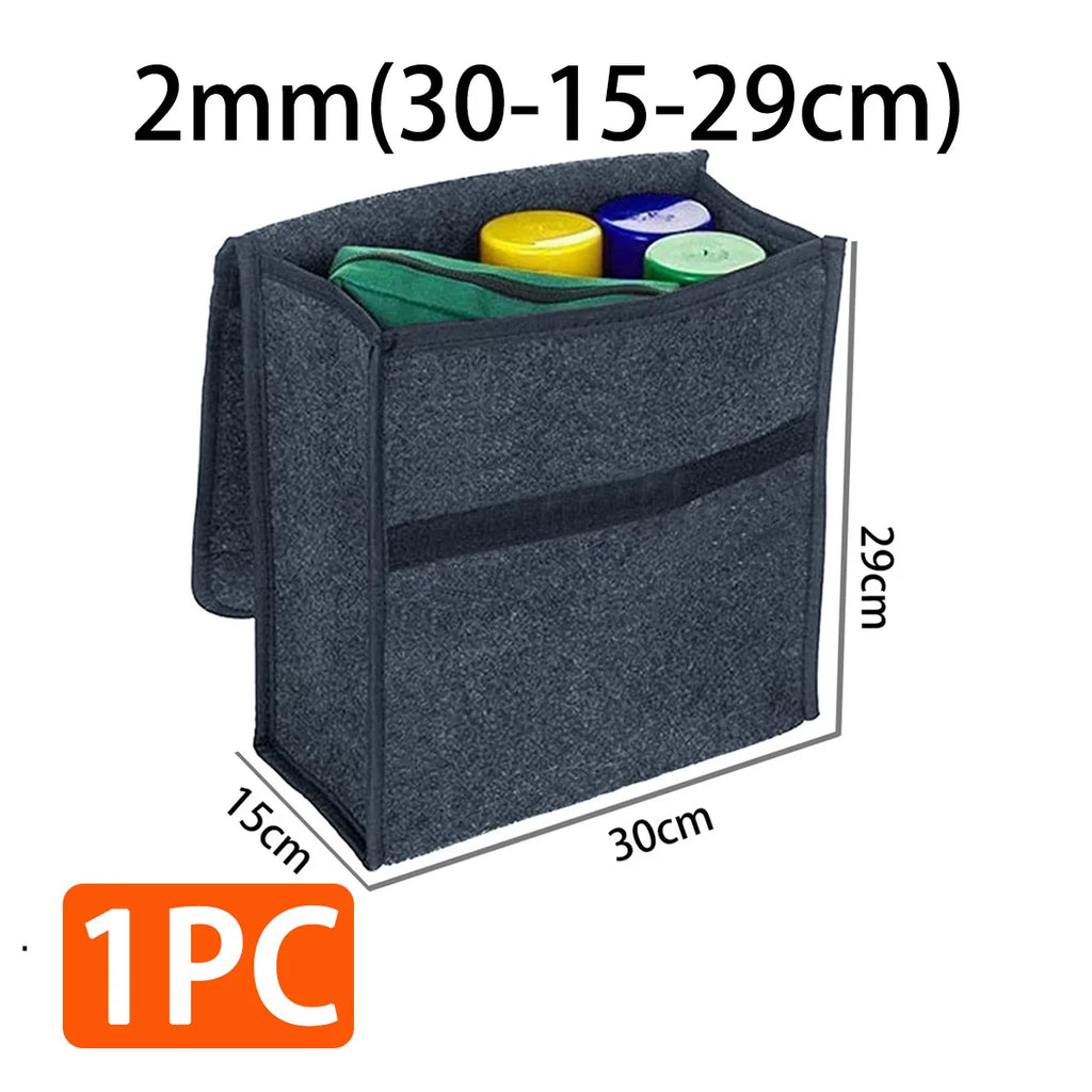YONGRUN 1/2PCS Car Folding Storage Bag Trunk Felt Cloth Storage Bag Foldable Felt Box Portable Multifunctional Storage Bag