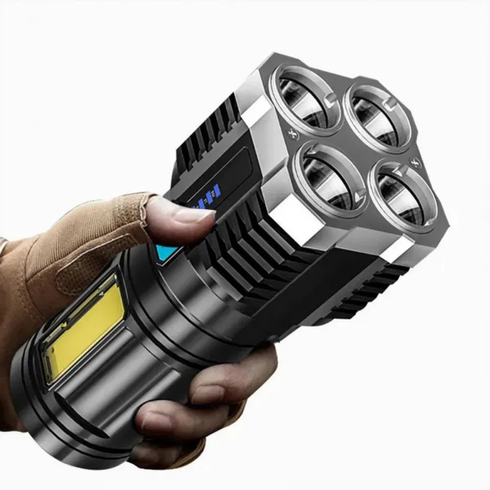 Versatile LED High-Beam Flashlight USB Rechargeable Outdoor Portable Enhancing Torch Outdoor Hiking and Exploration Experience