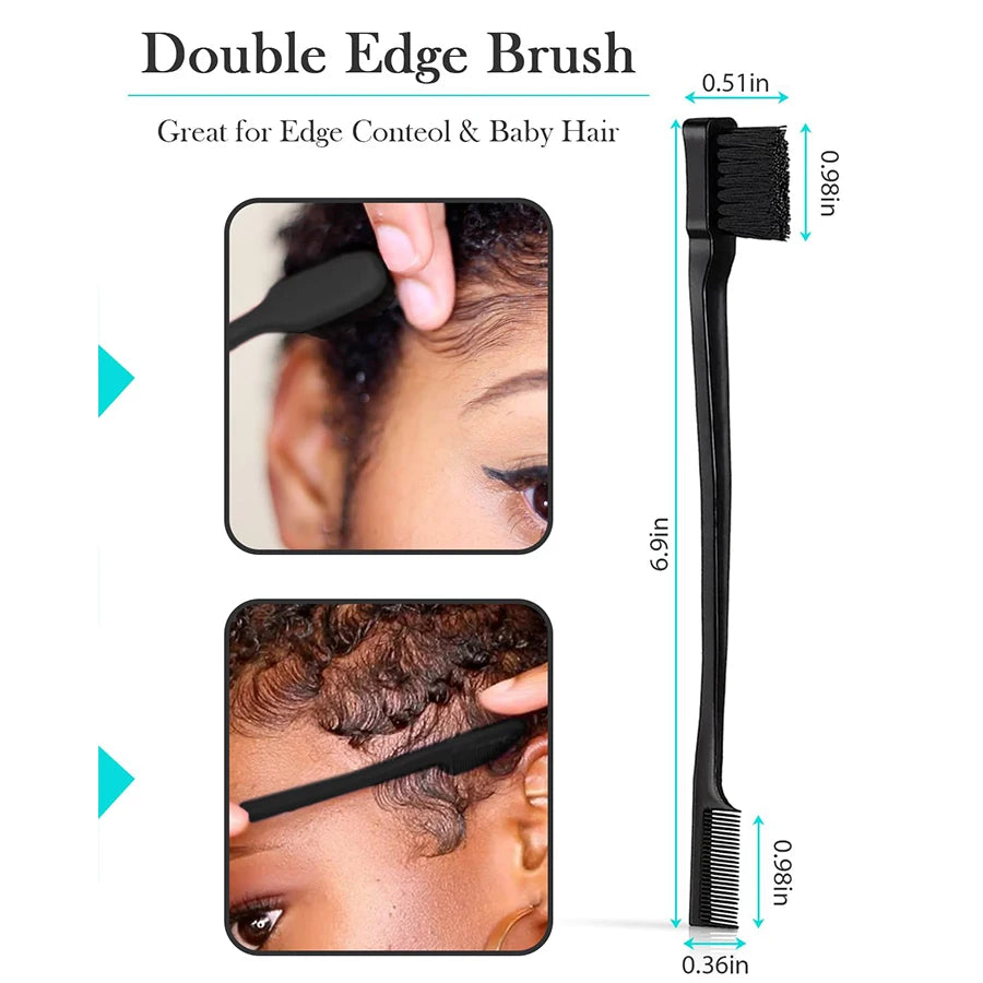 6 Pieces/set Of Hair Tools Set, Professional Hair Gel Spray Bottle, Edge Control Brush, Mouse Tail Comb, Knitting Tools