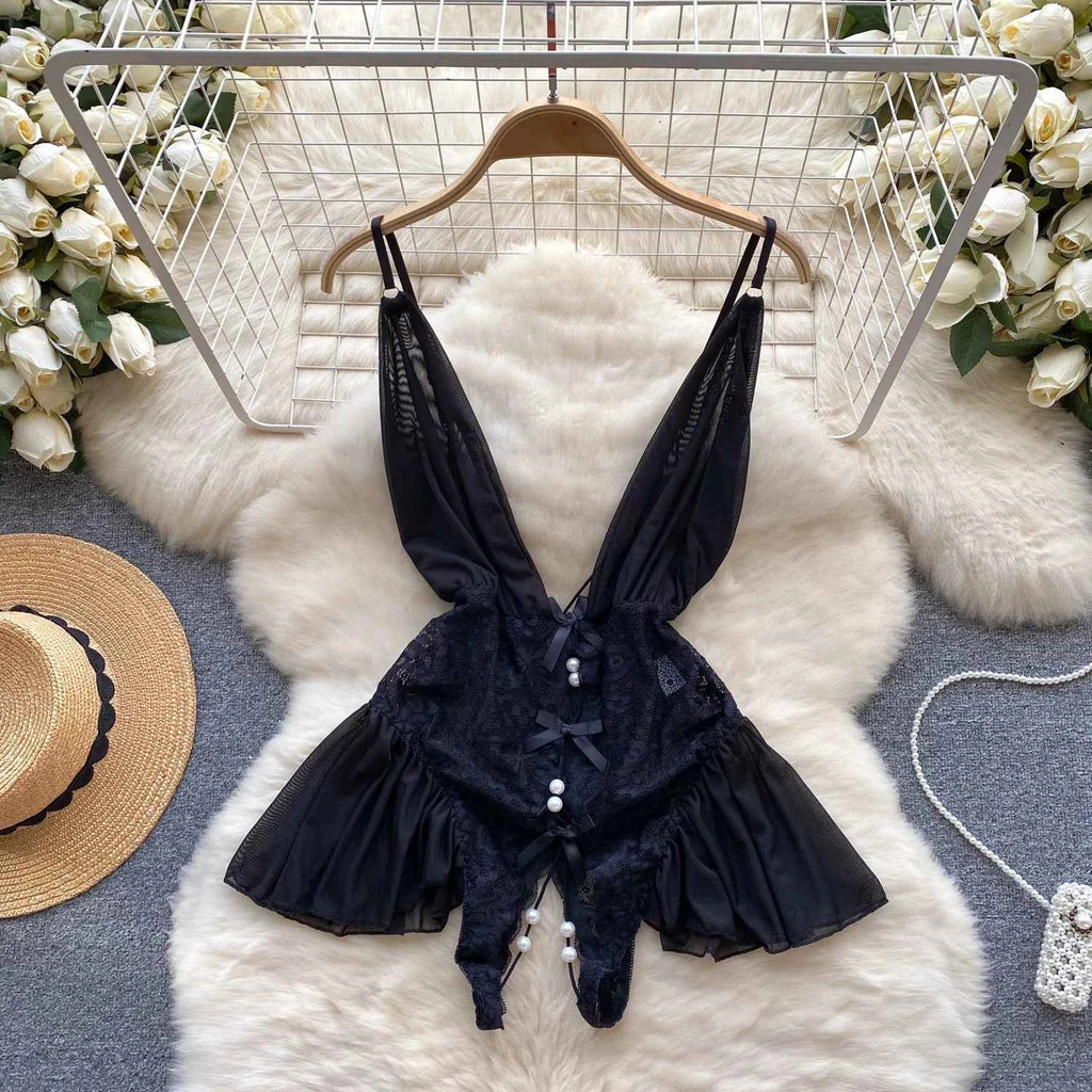 Girls Sexy Cute Japanese JK Uniform  Mini Checkered Strap Skirt Off Shoulder High Waist Elastic Cosplay Dress Hot Sweet Pajama