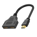 HD 1080P Dual Port 1 in 2 Out Cable HDMI Splitter Male To Female HDTV Adapter For Laptop TV Box Monitor HDMI-Compatible Splitter