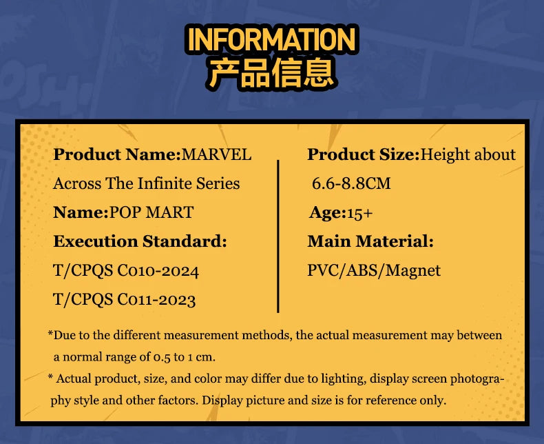 POP MART MARVEL Across The Infinite Series Original Blind Box Surprise Mystery Box Guess Bag Toys Doll Cute Desktop Ornaments