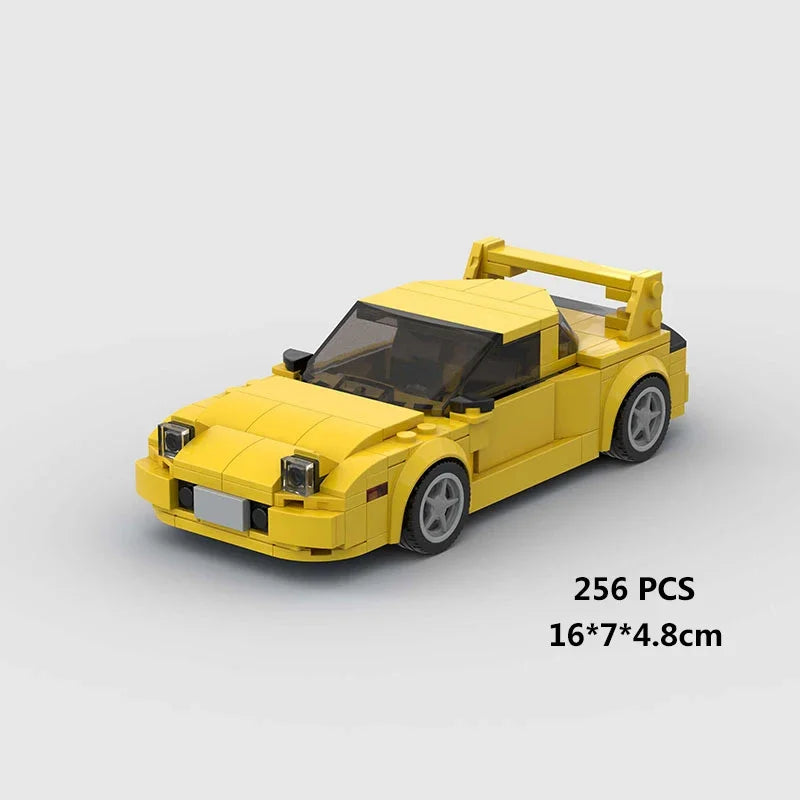 MOC Car Speed RX7 AE86 Chiron R8 Creative Racing Vehicle Model Building Block Super Race brick City Rally Sport Toy Technical