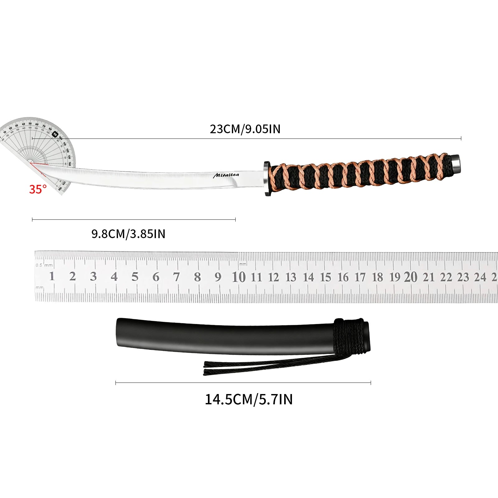 Professional Japanese Katanee Outdoor Tactical Knife with High-quality Stainless steel blade Multi-purpose Pocket Knifes