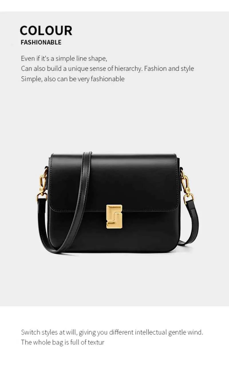 100% Genuine Leather Women's Shoulder Bag High Quality Luxury Designer Crossbody Bags Fashion Cowhide Female Handbags