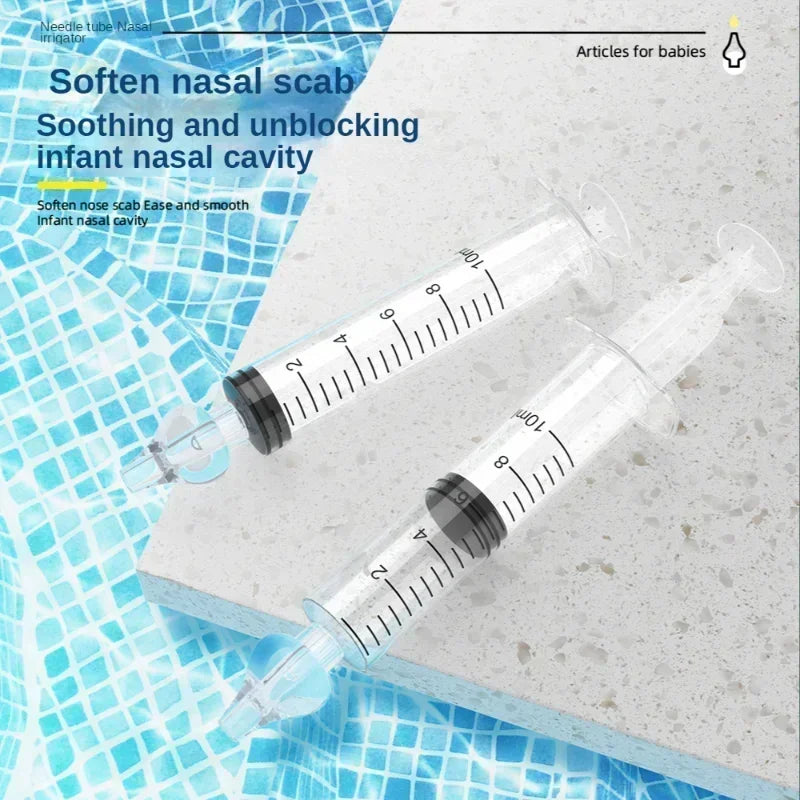 10ML Baby Nasal Aspirator Syringe Baby Nose Cleaner Rhinitis Nasal Washer Irrigator Needle Baby Nose Washing for Children