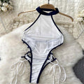 Girls Sexy Cute Japanese JK Uniform  Mini Checkered Strap Skirt Off Shoulder High Waist Elastic Cosplay Dress Hot Sweet Pajama