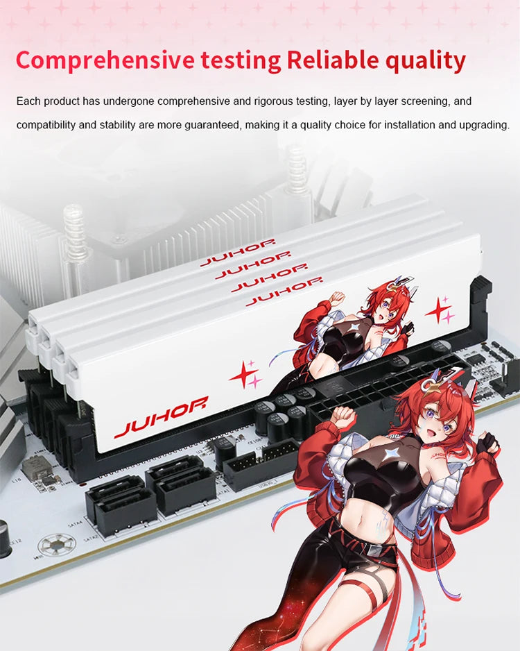 JUHOR DDR4 8GB 3200MHz CL16 High Performance Desktop Memory