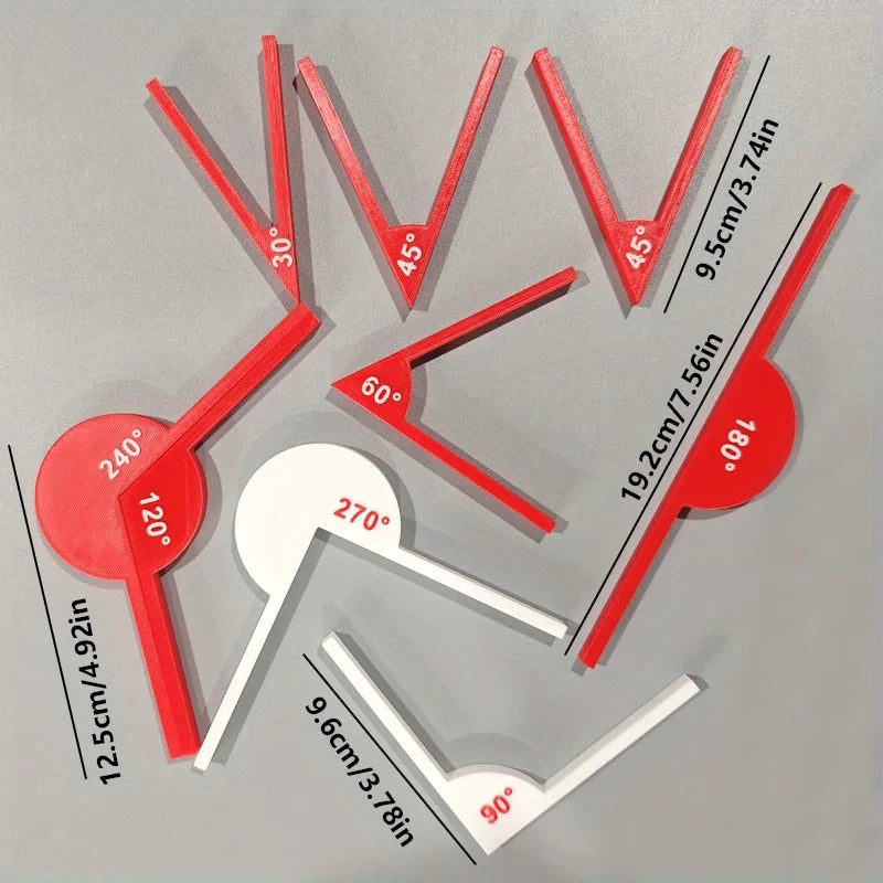 9pcs Math Angle teaching tools math supplies, angle tools, geometric angle display tools, math teaching aids, learning tools