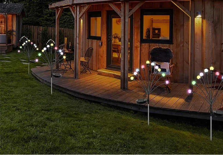LED Solar Garden Lights Powered Firefly Lights Outdoor Waterproof Vibrant Garden Lights for Patio Pathway Christmas Decoration