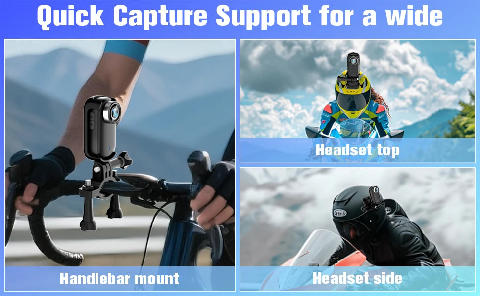 4K Mini Thumb Sports Camera Magnetic Pocket Action Pet Camera  Wearable Bodycam Miniature Waterproof Motorcycle Helmet Camcorder