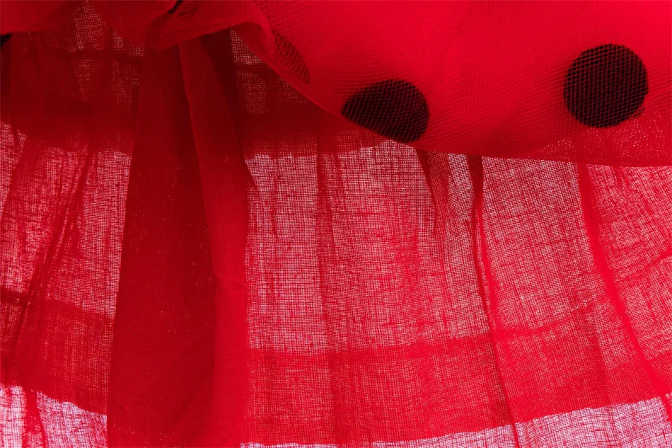 Children Ladybug Cosplay Costume Kid Marinette Halloween Outfit Christmas Fancy Party For Girl Red Dot Dress Suits Birthday Gift