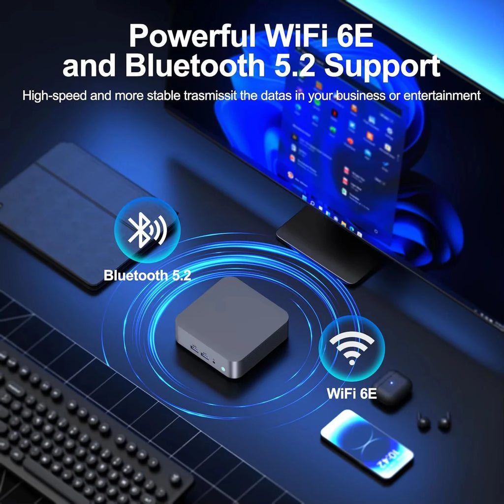 NEW Intel I9-10980HK/N150 Portable Mini PC Computer Windows 11 32GB DDR4 1/2TB SSD Gaming Computer WiFi 6 Office Mini Desktop
