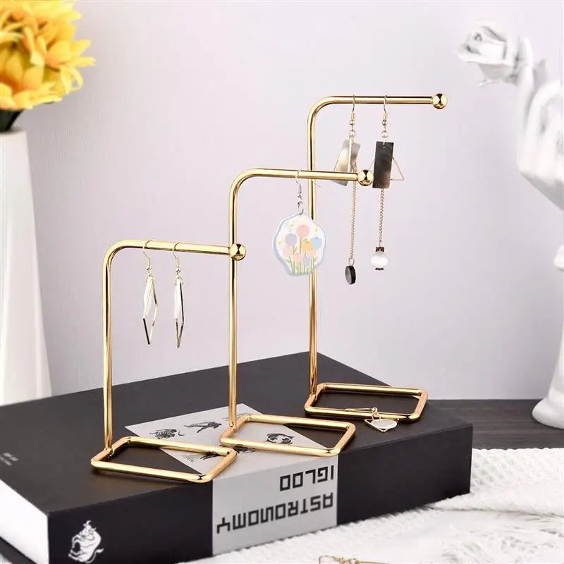 High Quality Jewelry Organizer Shelf Metal Earring Storage Rack DIY Jewelry Organizer Holder Pendants Necklace Display Stand