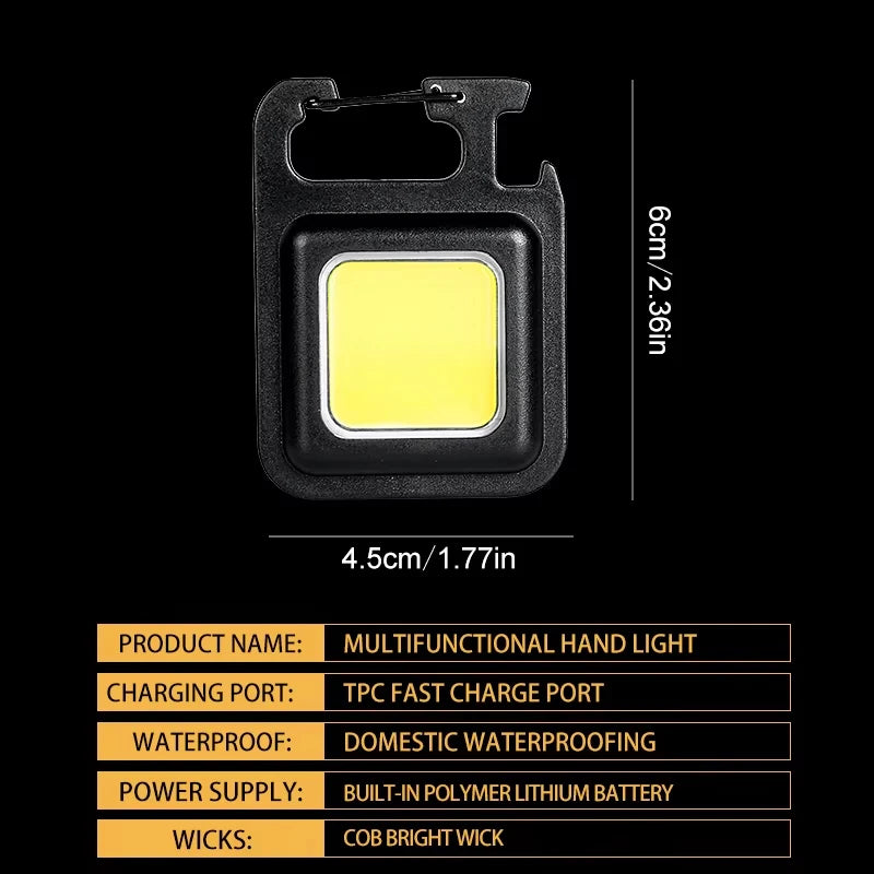 LED Mini Multifunctional Flashlight Super Bright EDC Key Chain Light Outdoor Keychain Emergency Camping Flashlight Accessories