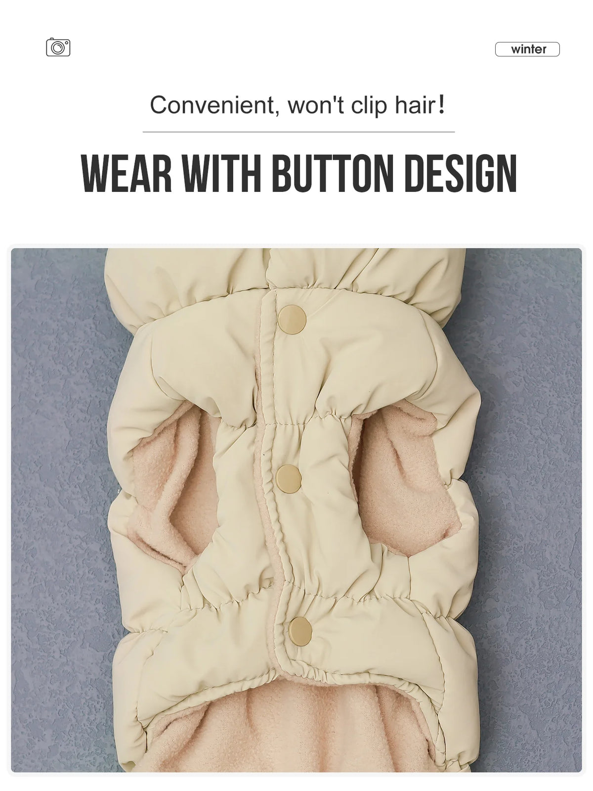 Three-Layer Winter Dog Jacket For Small And Medium Dogs