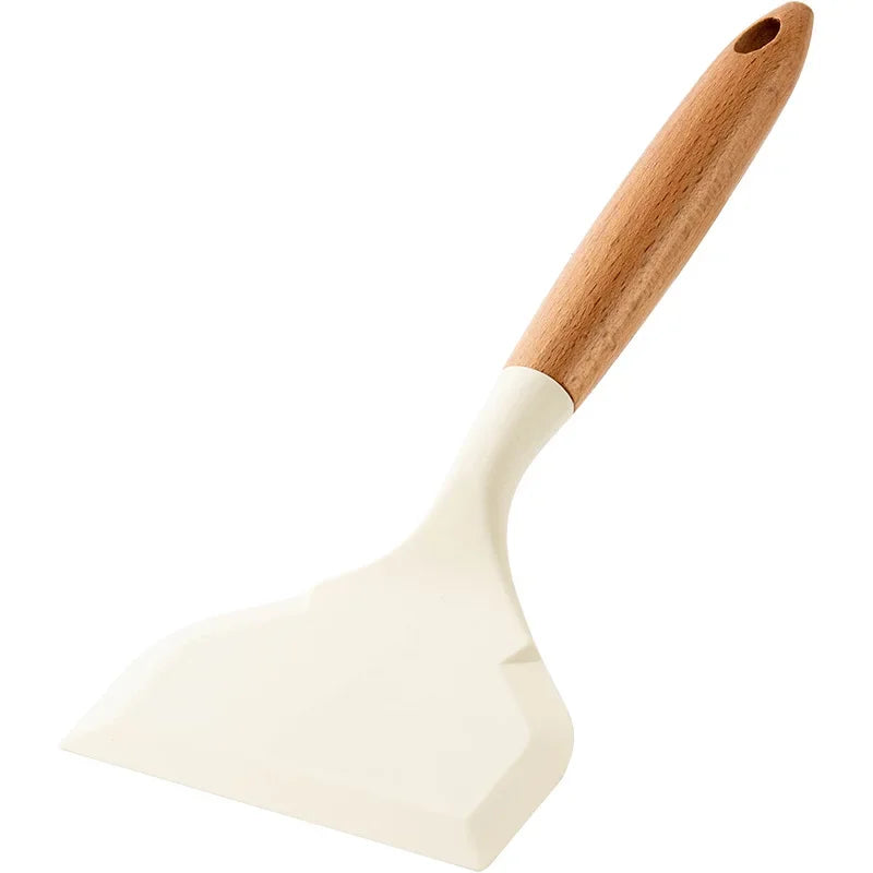 Wide Silicone Spatula Shovel Turner Nonstick Fried Shovel Fish Spatula Silicone Wide Flexible Turner for Nonstick Cookware Egg