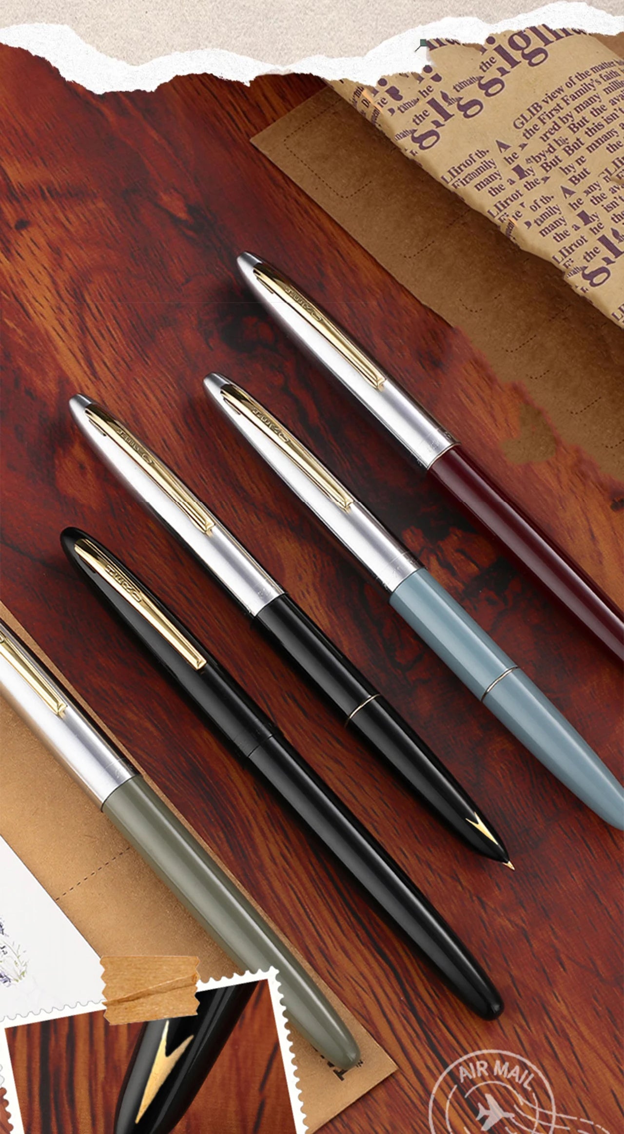 Hero 616S Classic Retro Fountain Pen Dark Tip 0.5mm Iridium Gold Nib Business Office Gift Student School Stationery Supplies