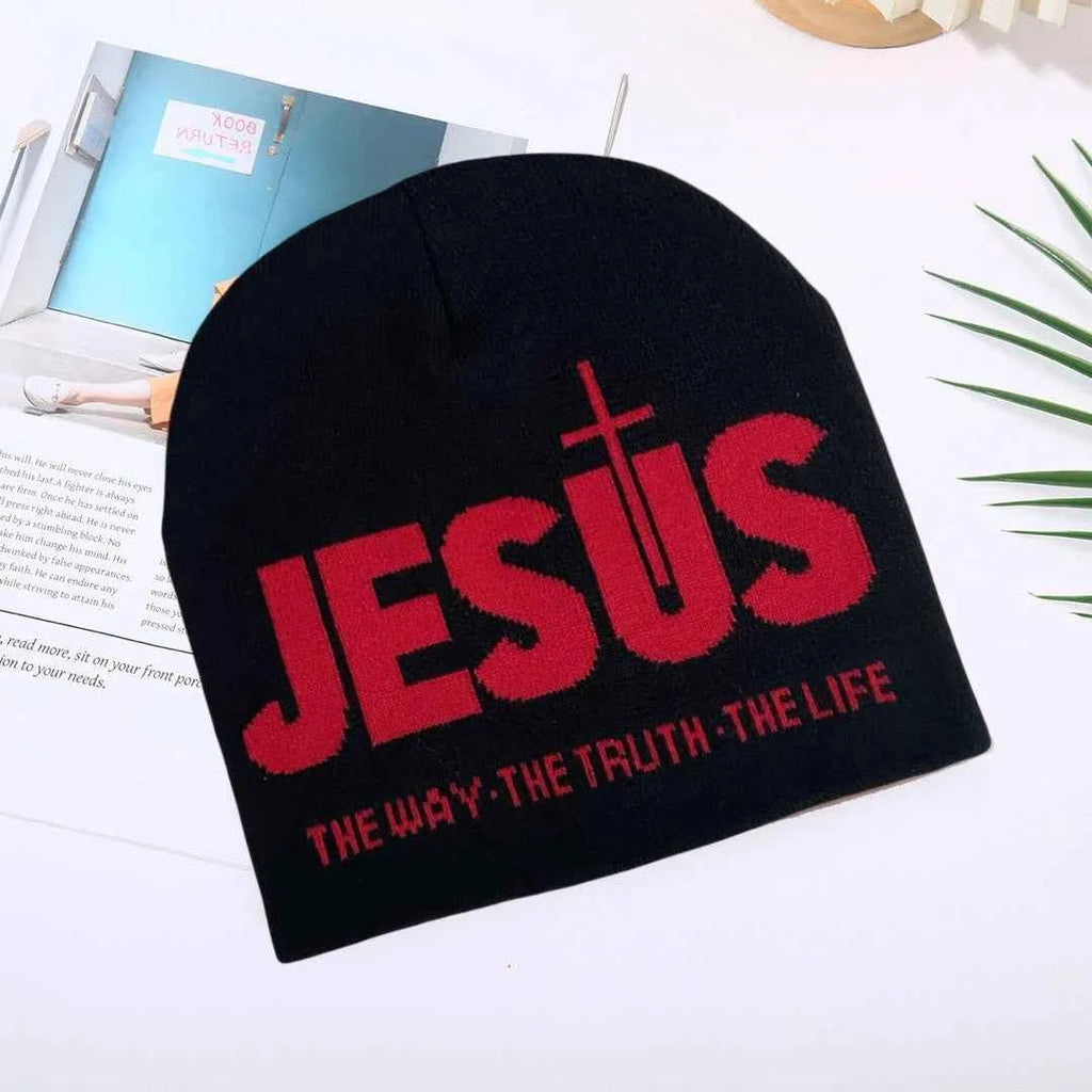 letters knitted hat fall and winter new outdoor travel windproof ear protection multifunctional headset cold cap men and