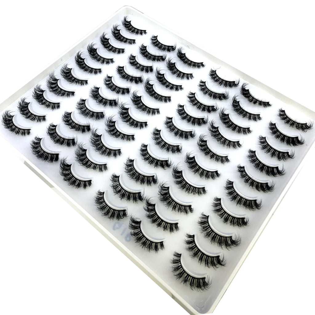 HBZGTLAD 30/40 pairs of natural long 3D artificial mink false eyelashes false eyelashes makeup set mink eyelashes extended eyela